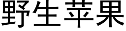 野生苹果 (黑体矢量字库)