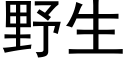 野生 (黑體矢量字庫)