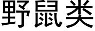 野鼠类 (黑体矢量字库)