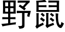 野鼠 (黑体矢量字库)