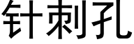 针刺孔 (黑体矢量字库)