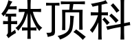 钵顶科 (黑体矢量字库)