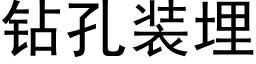 鑽孔裝埋 (黑體矢量字庫)