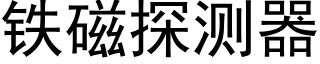 鐵磁探測器 (黑體矢量字庫)