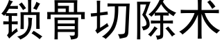 鎖骨切除術 (黑體矢量字庫)