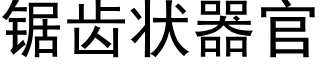 鋸齒狀器官 (黑體矢量字庫)