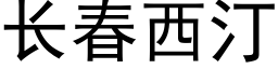 長春西汀 (黑體矢量字庫)