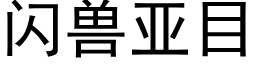 闪兽亚目 (黑体矢量字库)