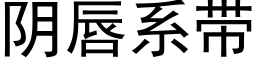 阴唇系带 (黑体矢量字库)