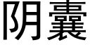 阴囊 (黑体矢量字库)