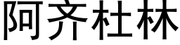 阿齊杜林 (黑體矢量字庫)