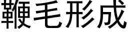 鞭毛形成 (黑体矢量字库)