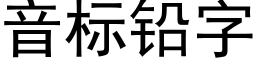 音标铅字 (黑体矢量字库)