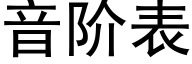 音階表 (黑體矢量字庫)