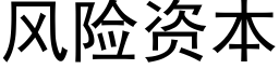 風險資本 (黑體矢量字庫)