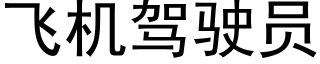 飛機駕駛員 (黑體矢量字庫)