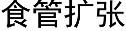 食管扩张 (黑体矢量字库)