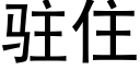 驻住 (黑体矢量字库)