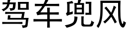 驾车兜风 (黑体矢量字库)