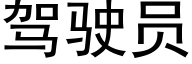 駕駛員 (黑體矢量字庫)