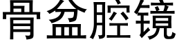 骨盆腔鏡 (黑體矢量字庫)