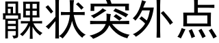 髁狀突外點 (黑體矢量字庫)