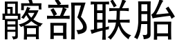 髂部联胎 (黑体矢量字库)