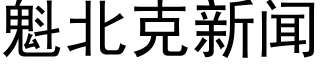 魁北克新闻 (黑体矢量字库)