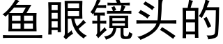 魚眼鏡頭的 (黑體矢量字庫)