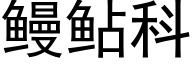 鳗鲇科 (黑體矢量字庫)