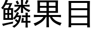 鳞果目 (黑体矢量字库)