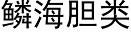 鱗海膽類 (黑體矢量字庫)