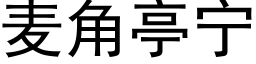 麦角亭宁 (黑体矢量字库)