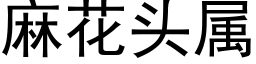 麻花头属 (黑体矢量字库)