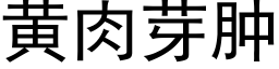 黄肉芽肿 (黑体矢量字库)