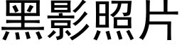 黑影照片 (黑體矢量字庫)