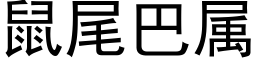 鼠尾巴屬 (黑體矢量字庫)