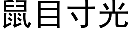 鼠目寸光 (黑體矢量字庫)