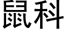 鼠科 (黑體矢量字庫)