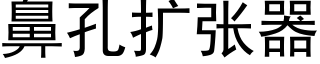 鼻孔擴張器 (黑體矢量字庫)