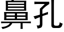 鼻孔 (黑体矢量字库)