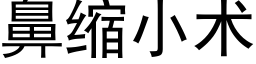 鼻缩小术 (黑体矢量字库)