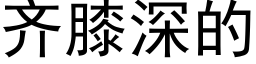 齐膝深的 (黑体矢量字库)