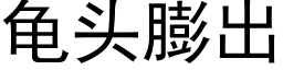 龜頭膨出 (黑體矢量字庫)