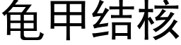 龜甲結核 (黑體矢量字庫)