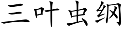 三葉蟲綱 (楷體矢量字庫)