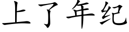 上了年纪 (楷体矢量字库)