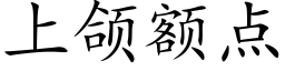 上颌额点 (楷体矢量字库)