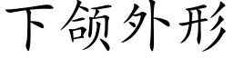 下颌外形 (楷體矢量字庫)