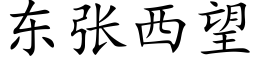 东张西望 (楷体矢量字库)